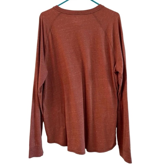 Men's Long Sleeve Rust Henley Crewneck Shirt Goodfellow & Co™ size XL - Picture 4 of 9